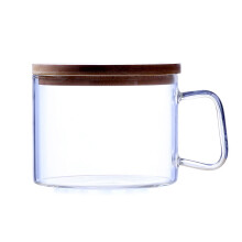 Värmebeständig glasskål med lock 1200 ml