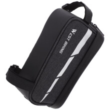 Bolsa para teléfono de bicicleta con soporte para cuadro, impermeable, 1 unidad
