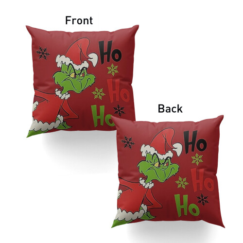 Grinch throw pillowcase16x16inch home decor 1
