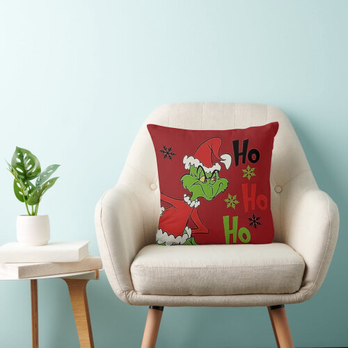 Grinch throw pillowcase16x16inch home decor 2