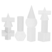 Modèle de sculpture géométrique en résine blanche, 10 pièces