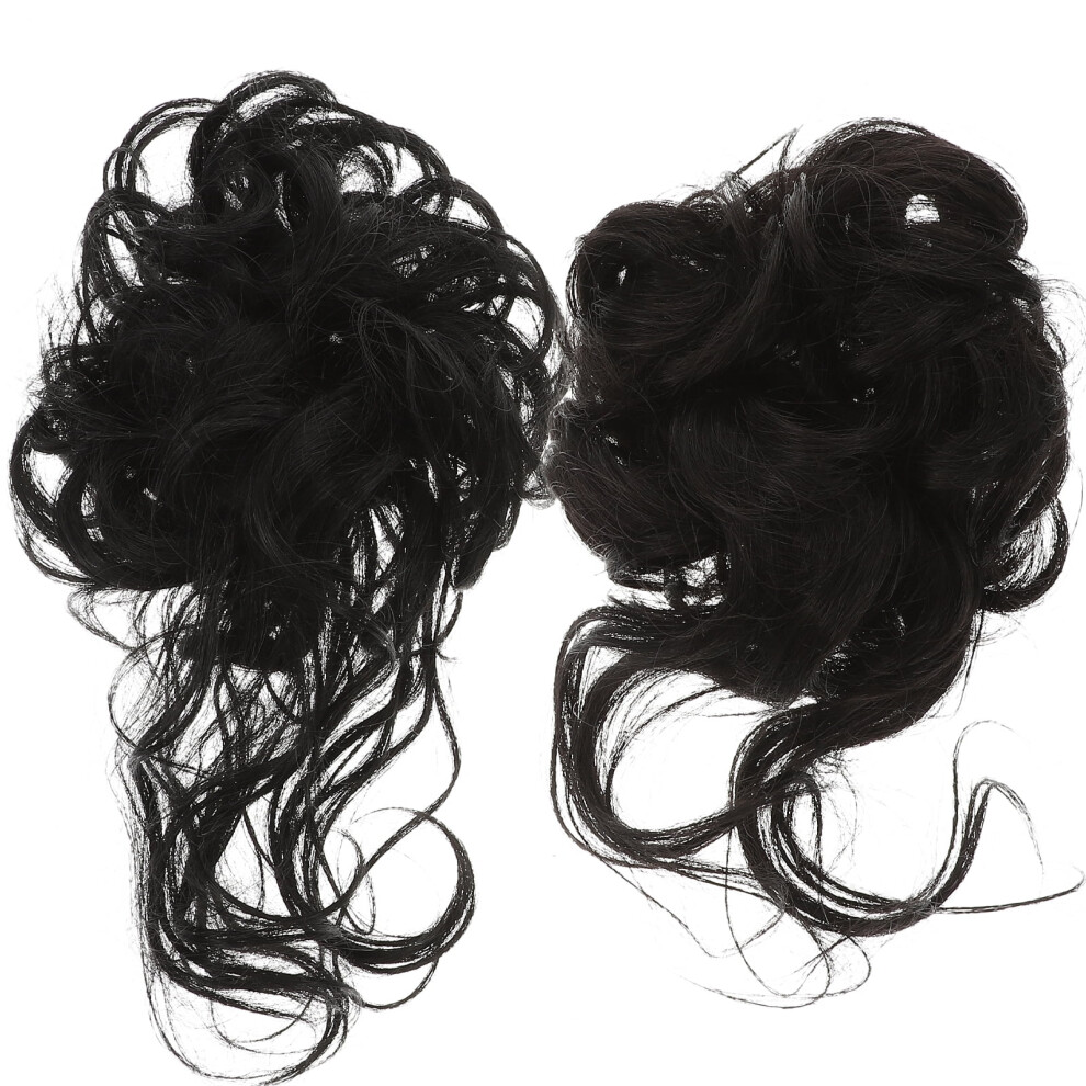 Ball Head Wig Ring Bun Scrunchie Ponytail Extension for