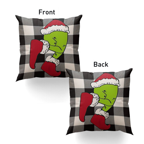 Capa de almofada Grinch 50x50cm decoração para casa 1