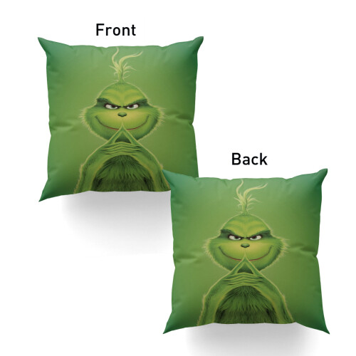 Capa de almofada Grinch 40x40cm para decoração de casa 1