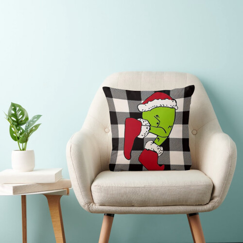 Capa de almofada Grinch 50x50cm decoração para casa 2