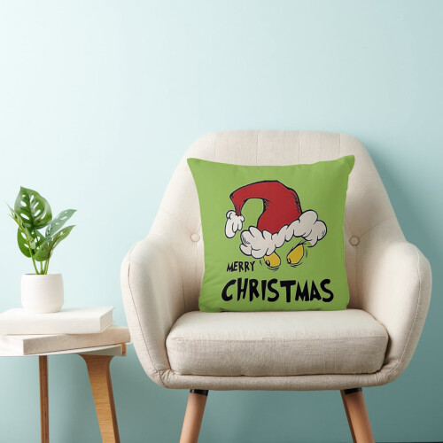 Μαξιλαροθήκη Grinch 18x18 ιντσών για διακόσμηση σπιτιού διακοπών 2