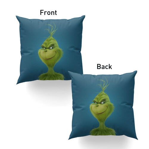 Grinch throw pillowcase18x18inch home decor 1