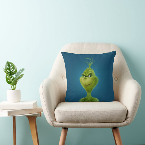 Grinch throw pillowcase18x18inch home decor 2
