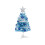 Mini Christmas Tree with Lights Blue 12-inch Tabletop 2