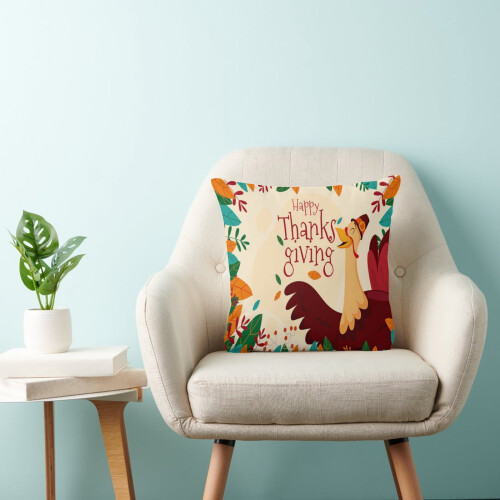 Fronha decorativa para o Dia de Ação de Graças, 50x50cm (20x20 polegadas) 2