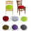 Conjunto de 4 almofadas redondas para cadeiras, para uso interno e externo, com amarras. 2