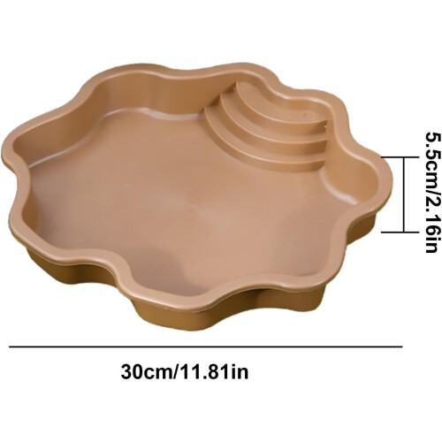 Turtle Pool Bathing Tub Reptile Feeding Bowl with Ramp1pc 1