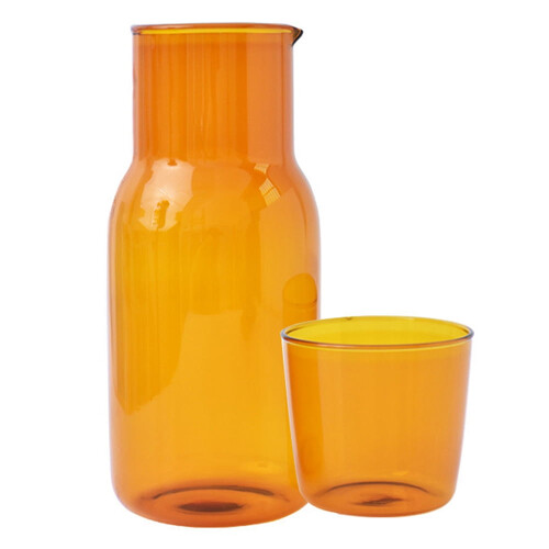 Carafe à eau de chevet avec gobelet (550 ml)