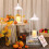 Christmas lanterns white metal2pcs17" and13" with LED 4