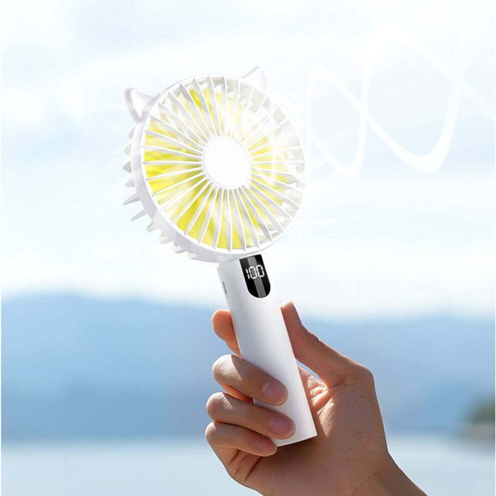 Usb Rechargeable Handheld Fan 5 Speeds Silent Digital 393040428393