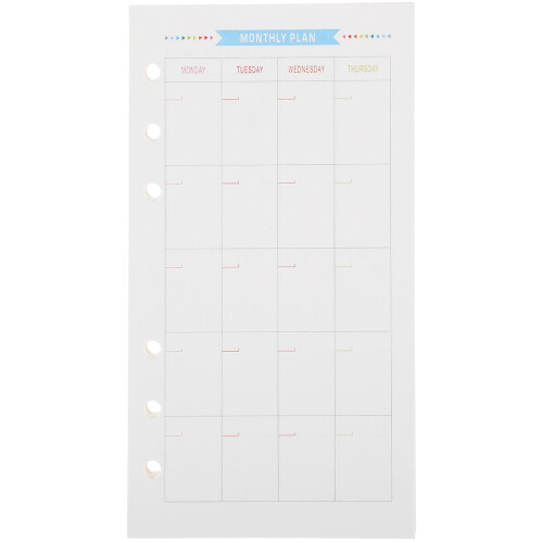 Reîncărcări Ease A6journal pentru A5binder, planificator de liste de activități