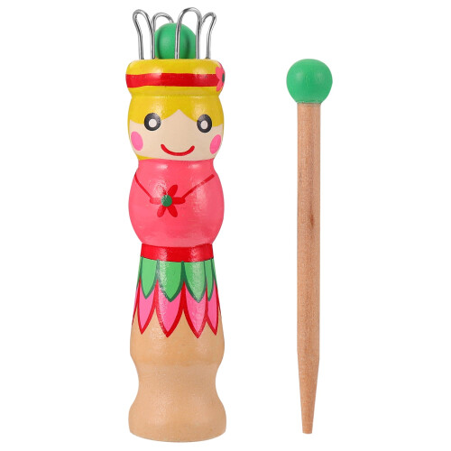 Französischer Spulenstricker Mini-Holzwebstuhl 1er-Pack