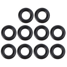 Čierne silikónové gumové dištančné korálky 25 mm 10 ks