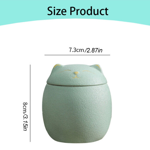 Cat-shaped ceramic storage containers with lids 3-pack 2