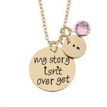 Semicolon Necklace Gold Personalized Jewelry 1 piece