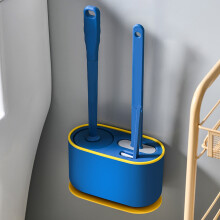 Juego de cepillos para inodoro con soporte, 3 cepillos de silicona