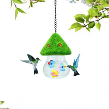 Hrănitoare pentru colibri, verde, catifea, rezistentă la ciuperci și veverițe