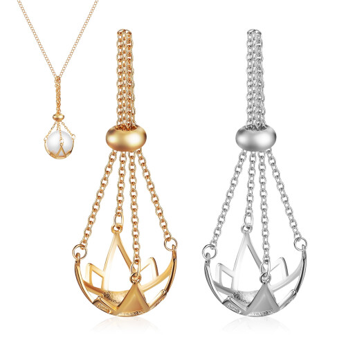 Adjustable Pearl Cage Pendant for DIY Jewelry Making 2PCS