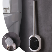 Cepillo de baño Kayannuo con cerdas de silicona y mango largo.