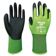 Garden Work Gloves Nylon Spandex Fluorescent Green Nitrile