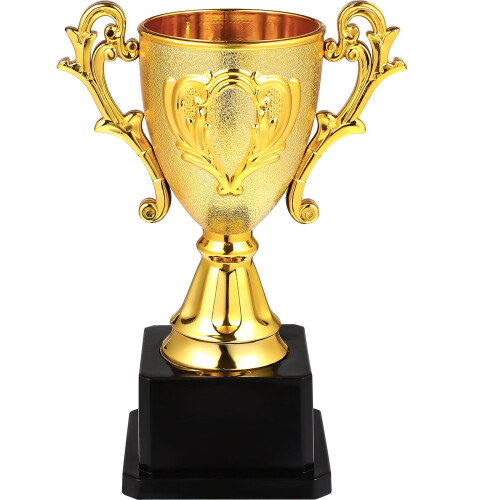 Mini trophée en plastique doré pour fêtes (1 pièce)