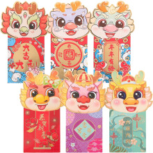 Carteiras Envelope Vermelhas, Sacolas da Sorte para Dinheiro, 24 unidades