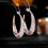 S925 Silver C-Shaped Large Circle Earrings 1 Pair 2