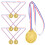 Medaglie decorative per giochi sportivi (6 pezzi) 1