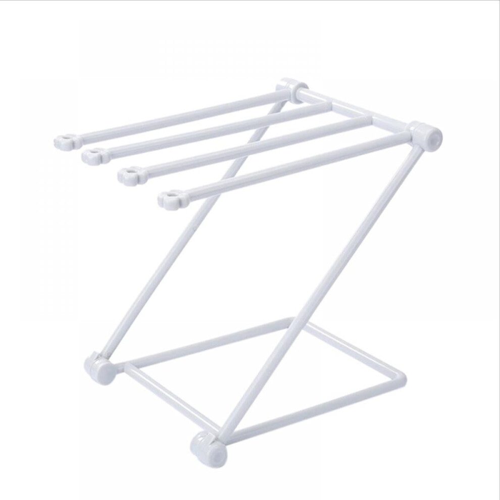 Standing Towel Rack Plastic Foldable Kitchen Countertop 393040435988