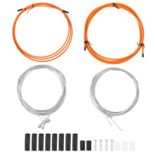 Fietsremslangenset van staalkabel met PVC-buis.
