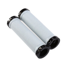Manoplas de borracha brancas para guidão de mountain bike