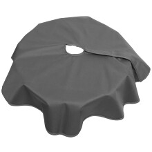 Base per ombrellone da giardino rotonda in tessuto Oxford grigio