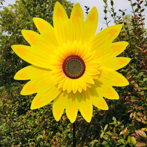 Sonnenblumen-Windmühle, Solar-Spinner, Gartendekoration, 1 Stück