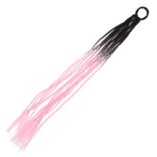 Cabello sintético negro esponjoso para trenzas de ganchillo (12 piezas)