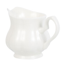 Cană de lapte din porțelan os pentru cafea și ceai, albă