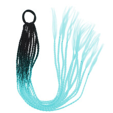 Extensiones de cabello de cola de caballo con trenzas de ganchillo para mujer