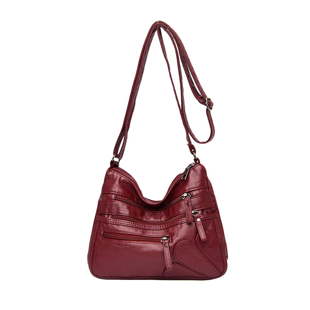 Women's Crossbody Bag Large Capacity Double Zipper