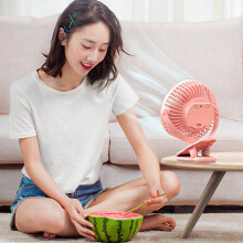 Ventilatore a clip Kayannuo, USB, 5 velocità, 1200 mAh, silenzioso