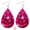 Orecchini a forma di cuore e labbra da donna, double-face, 1 paio 1