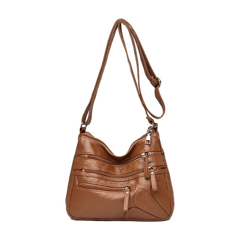 Women's Crossbody Bag Double Zipper Large Capacity