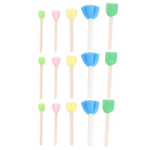Mini sponsborsteltjes in de vorm van een bloem voor kinderen, 15 stuks