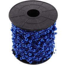 Cordão de pérolas artificiais com 3 rolos