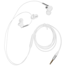 Auriculares deportivos intrauditivos con cable y micrófono.