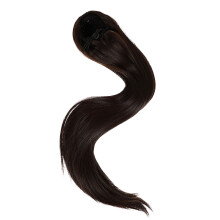 Peluca postiza de coleta para mujer, extensión de cabello de una pieza.