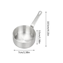 Stainless Steel Saucepan Small Cooking Pot 1 Piece